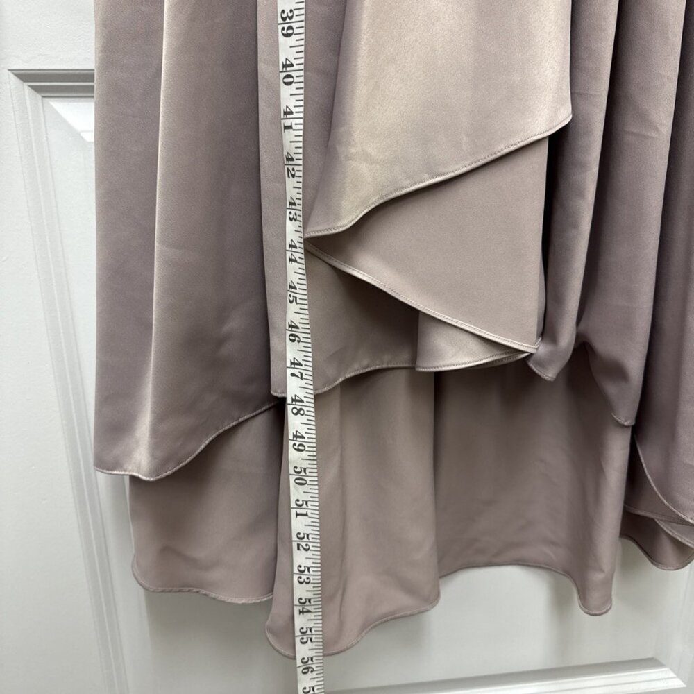 Alex Evenings Taupe Lace-Top Midi Dress with Bow - Picture 15 of 15